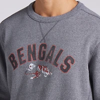 Men's Fanatics  Heather Gray Cincinnati Bengals Loop Terry Pullover Sweatshirt