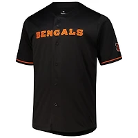 Chemise boutonnée de baseball Fanatics Joe Burrow pour hommes, noire, Cincinnati Bengals, grande et