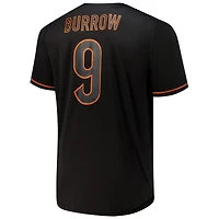 Chemise boutonnée de baseball Fanatics Joe Burrow pour hommes, noire, Cincinnati Bengals, grande et