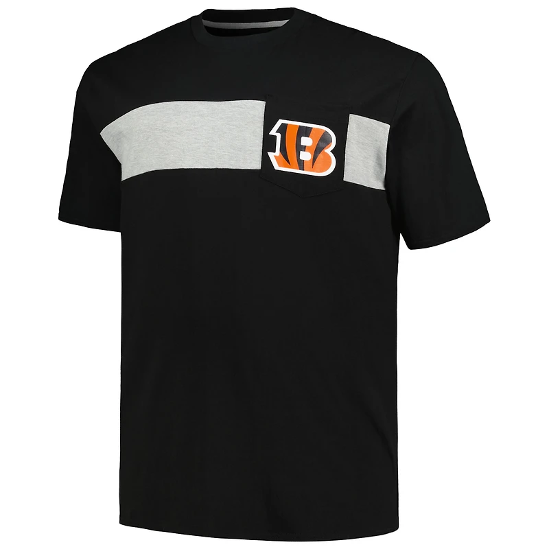T-shirt noir grand et Fanatics Joe Burrow pour hommes des Bengals de Cincinnati