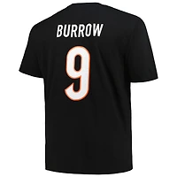 T-shirt noir grand et Fanatics Joe Burrow pour hommes des Bengals de Cincinnati