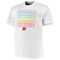 T-shirt blanc fanatiques pour hommes des Bengals de Cincinnati Big & Tall City Pride