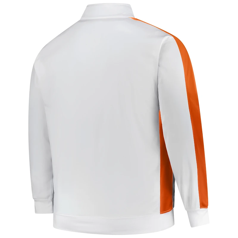 Men's Fanatics White Cincinnati Bengals Big & Tall Tricot Full-Zip Track Jacket