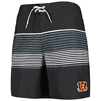 Short de bain Cincinnati Bengals Coastline Volley G-III Sports by Carl Banks pour homme Noir