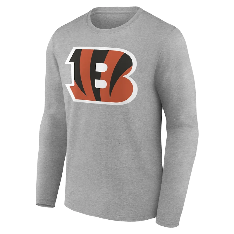 Men's Cincinnati Bengals Team Authentic Personalized Name & Number Long Sleeve T-Shirt