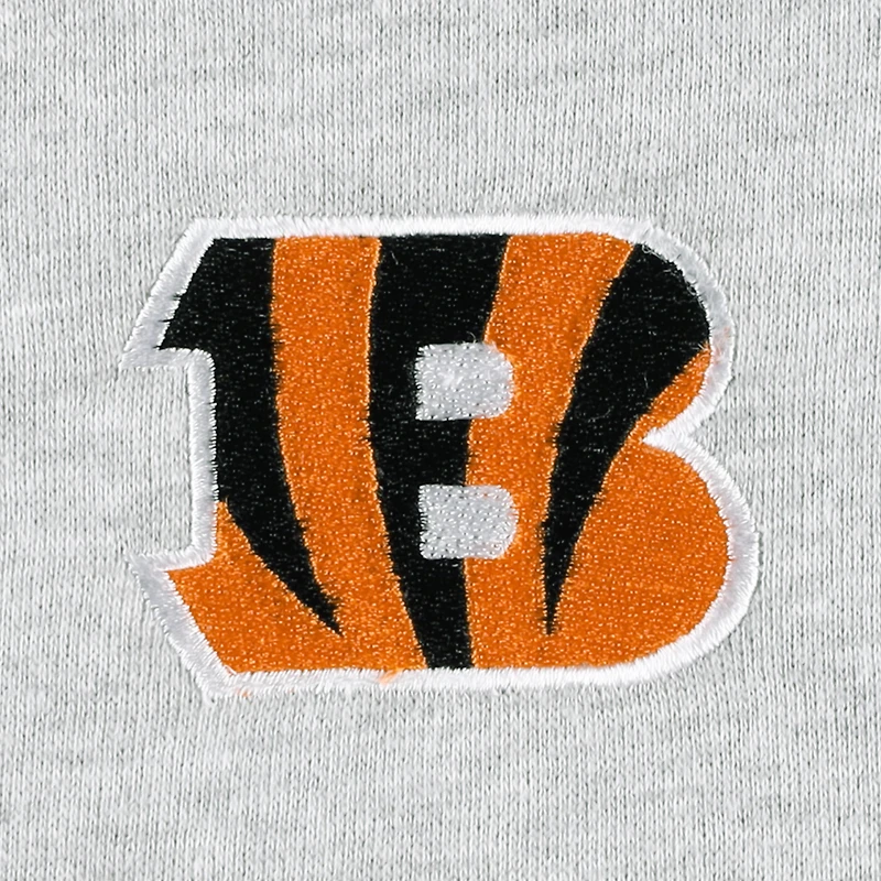 Veste à capuche raglan en polaire Big & Tall pour homme gris chiné Cincinnati Bengals