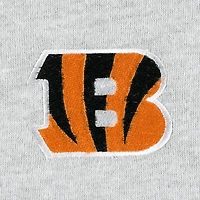 Veste à capuche raglan en polaire Big & Tall pour homme gris chiné Cincinnati Bengals