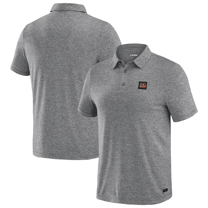Polo noir à quatre points Cincinnati Bengals J. Palmer pour homme