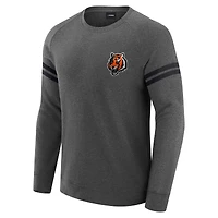 Men's J. Palmer Dark Heather Gray Cincinnati Bengals Players Lounge Raglan Tri-Blend Sweatshirt