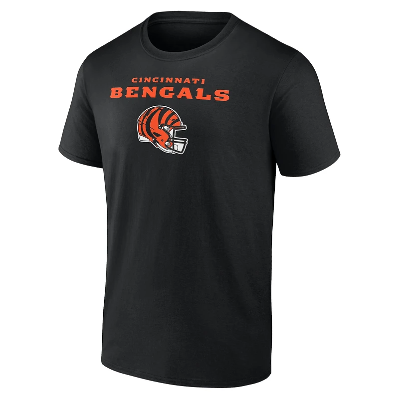 Men's Ja'Marr Chase Black Cincinnati Bengals Team Wordmark Name & Number T-Shirt