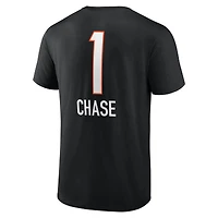 Men's Ja'Marr Chase Black Cincinnati Bengals Team Wordmark Name & Number T-Shirt