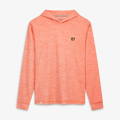 Men's johnnie-O Heather Orange Cincinnati Bengals Talon Long Sleeve Hooded T-Shirt
