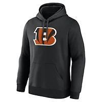 Men's Logo Athletic Black Cincinnati Bengals Primary Hoodie