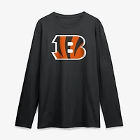 Men's Logo Athletic Black Cincinnati Bengals Primary Long Sleeve T-Shirt