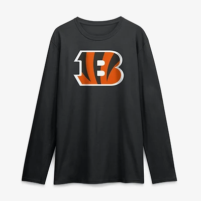 Men's Logo Athletic Black Cincinnati Bengals Primary Long Sleeve T-Shirt