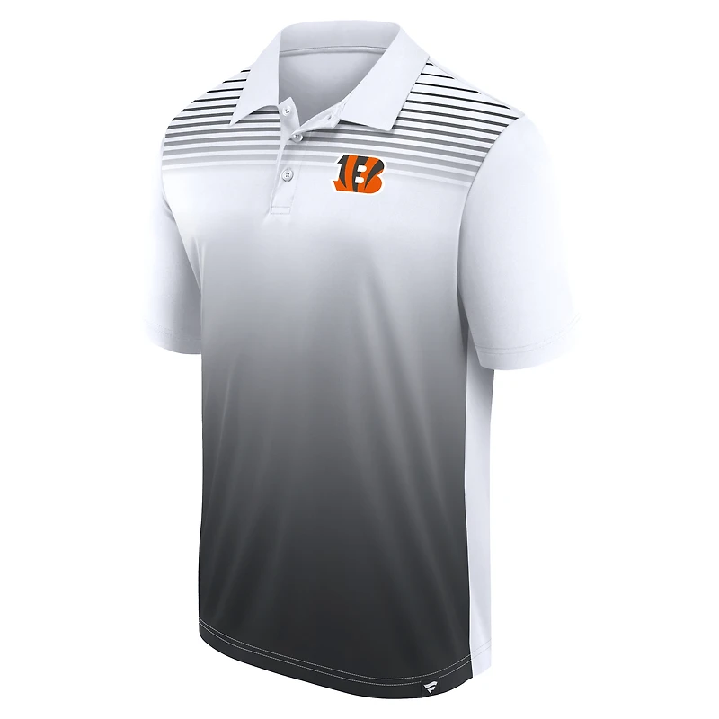 Men's Logo Athletic White Cincinnati Bengals Sandlot Game Polo
