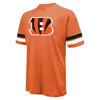T-shirt surdimensionné avec nom et numéro pour hommes Majestic Threads Joe Burrow Orange Cincinnati Bengals