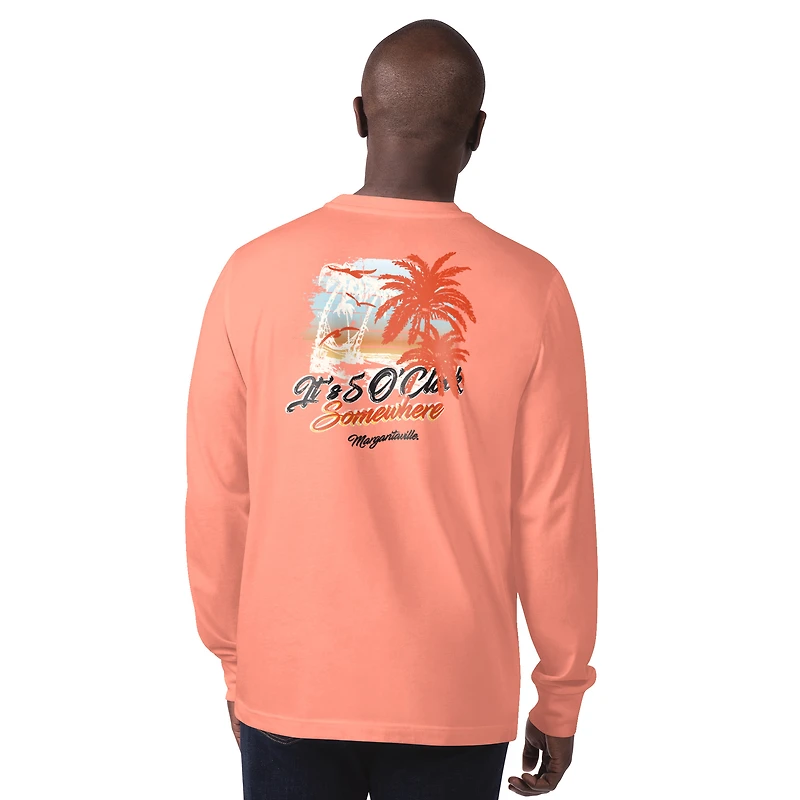 Men's Margaritaville Orange Cincinnati Bengals It's Five O'Clock Somewhere Long Sleeve T-Shirt