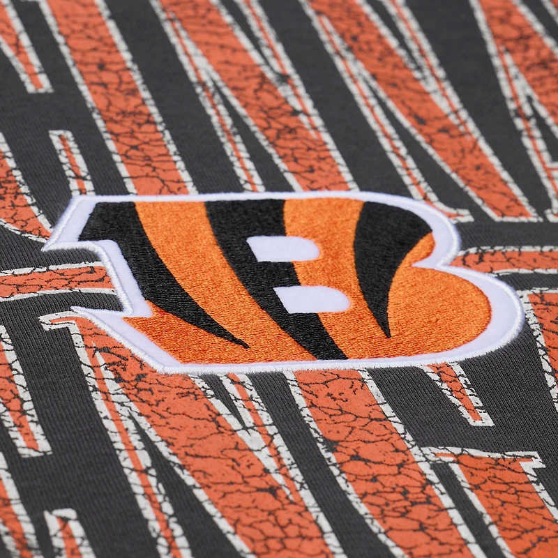 Men's Mitchell & Ness Black Cincinnati Bengals Downtown Collection Fleece Sweatshirt