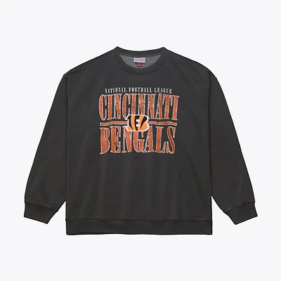 Men's Mitchell & Ness Black Cincinnati Bengals Downtown Collection Fleece Sweatshirt