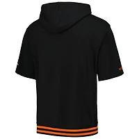 Chandail à capuchon manches courtes d'avant-match des Bengals de Cincinnati Mitchell & Ness pour homme, noir