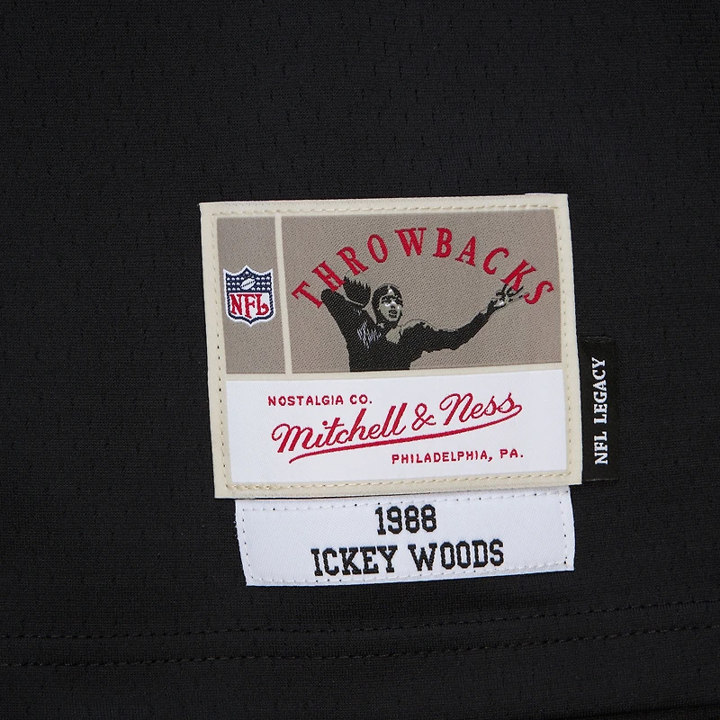 Men's Mitchell & Ness Ickey Woods Black Cincinnati Bengals 1988 Legacy Replica Jersey