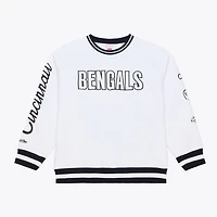 Men's Mitchell & Ness  White Cincinnati Bengals Arctic Fleece Sweatshirt