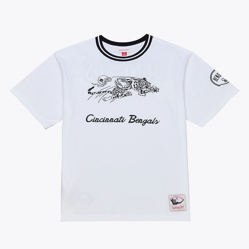 T-shirt Mitchell & Ness blanc Cincinnati Bengals Arctic pour homme