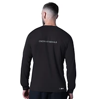 T-shirt à manches longues noir MSX par Michael Strahan pour homme, attaquant des Bengals de Cincinnati
