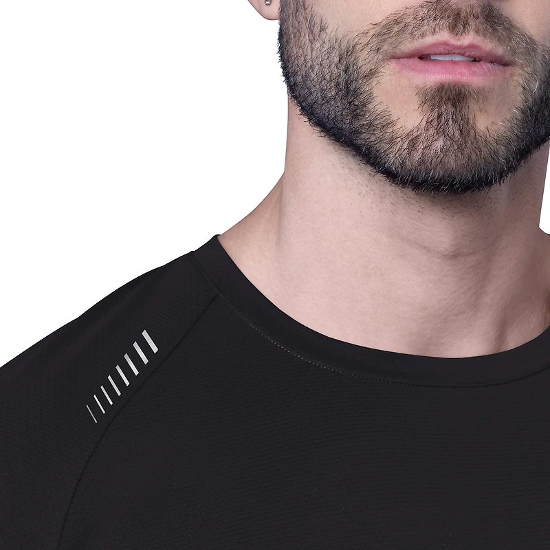 T-shirt à manches longues noir MSX par Michael Strahan pour homme