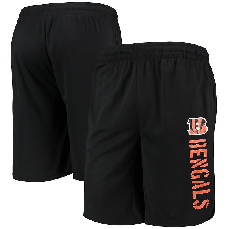 Short d'entraînement noir Cincinnati Bengals pour homme, de la marque MSX par Michael Strahan