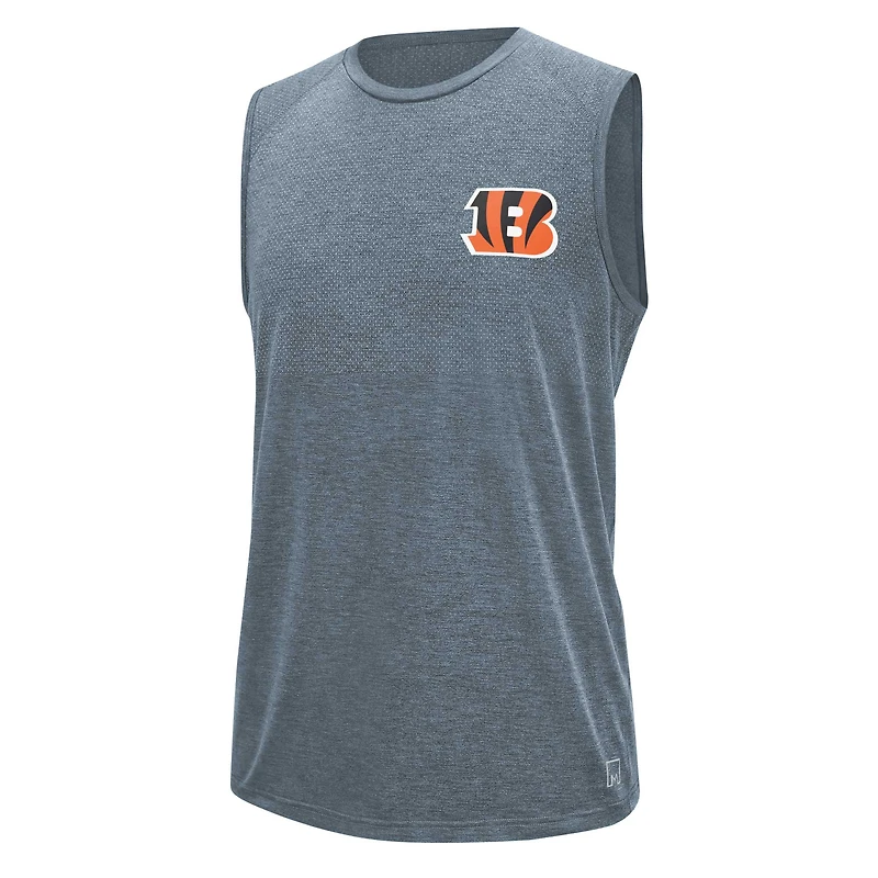 Men's MSX by Michael Strahan Gray Cincinnati Bengals Warm Up Sleeveless T-Shirt