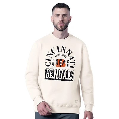 Men's MSX by Michael Strahan  White Cincinnati Bengals Whiteout Tri-Blend Sweatshirt