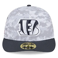 Men's New Era Arctic Camo/Graphite Cincinnati Bengals 2024 Salute To Service Low Profile 59FIFTY Fitted Hat