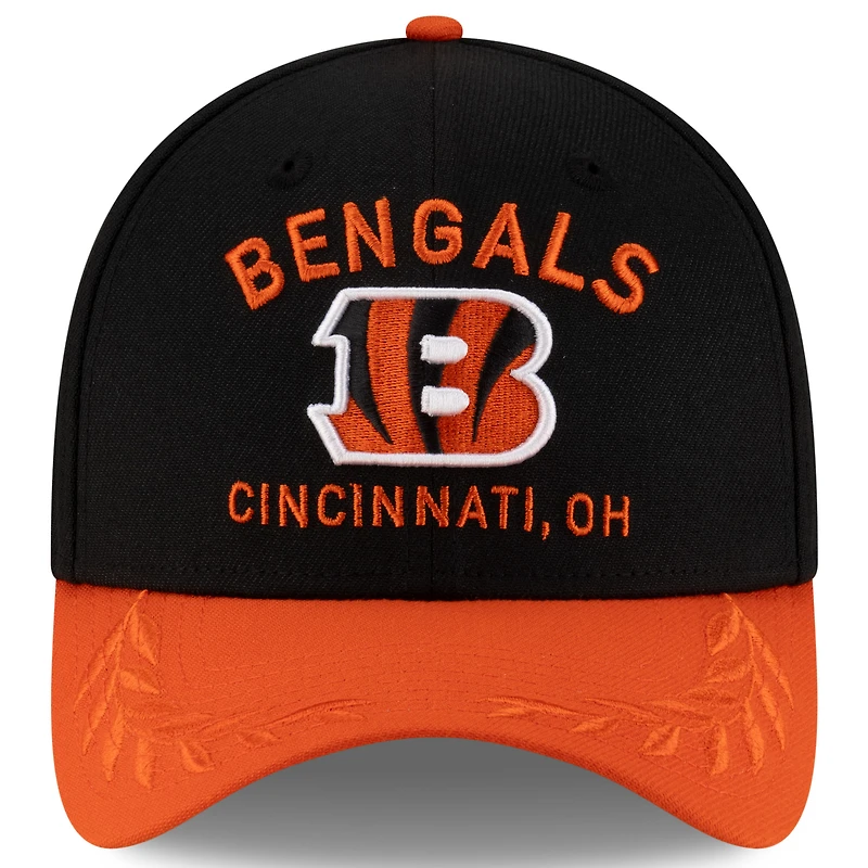 Men's New Era Black/Orange Cincinnati Bengals 2025 NFL Draft 39THIRTY Flex Hat