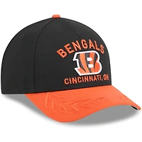 Men's New Era Black/Orange Cincinnati Bengals 2025 NFL Draft 9FORTY M-Crown A-Frame Adjustable Hat