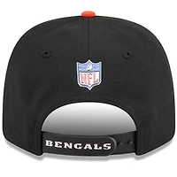 Casquette ajustable New Era noire et orange Cincinnati Bengals 2026 NFL Draft 9SEVENTY pour homme