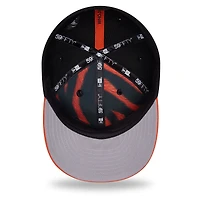 Casquette ajustée New Era 59FIFTY noire et orange pour homme, édition spéciale Cincinnati Bengals 2026 NFL Draft.