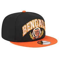 Casquette Snapback 9FIFTY Snapback de l'équipe des Cincinnati Bengals New Era pour hommes, noir/orange