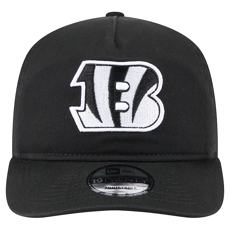 Casquette ajustable New Era 19TWENTY noire/blanche pour homme des Bengals de Cincinnati