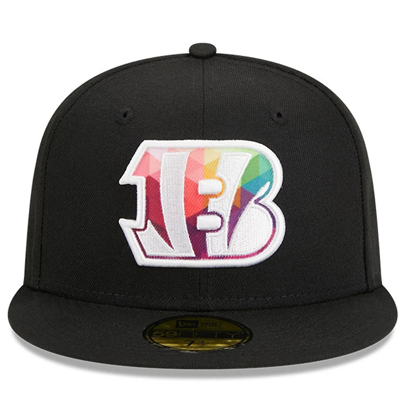 Men's New Era  Black Cincinnati Bengals 2023 NFL Crucial Catch 59FIFTY Fitted Hat