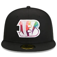 Men's New Era  Black Cincinnati Bengals 2023 NFL Crucial Catch 59FIFTY Fitted Hat