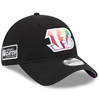 Casquette réglable noire Cincinnati Bengals 2023 NFL Crucial Catch 9TWENTY New Era pour homme