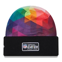 Bonnet en tricot à revers NFL Crucial Catch New Era noir pour hommes des Bengals de Cincinnati 2023