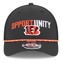 Men's New Era Black Cincinnati Bengals 2025 Inspire Change 9FORTY M-Crown Adjustable Hat