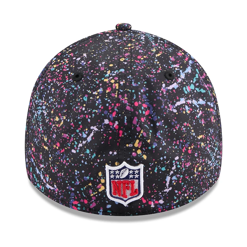 Casquette New Era noire Cincinnati Bengals 2025 NFL Crucial Catch 39THIRTY Flex pour homme