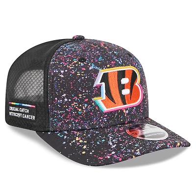 Casquette ajustable NFL Crucial Catch 9SEVENTY noire New Era pour homme, modèle 2025 des Bengals de Cincinnati