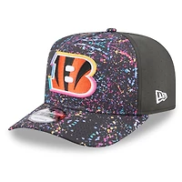 Men's New Era  Black Cincinnati Bengals 2025 NFL Crucial Catch A-Frame 9FIFTY Snapback Hat