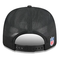 Men's New Era  Black Cincinnati Bengals 2025 Sideline 9SEVENTY Adjustable Trucker Hat