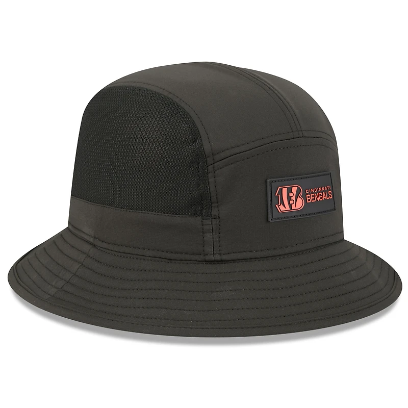 Bob noir New Era pour homme, édition 2025 des Bengals de Cincinnati